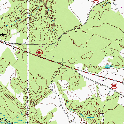 Topographic Map of Saint Andrews Church (historical), VA
