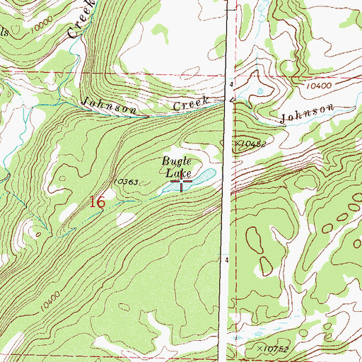 Topographic Map of Bugle Lake, CO