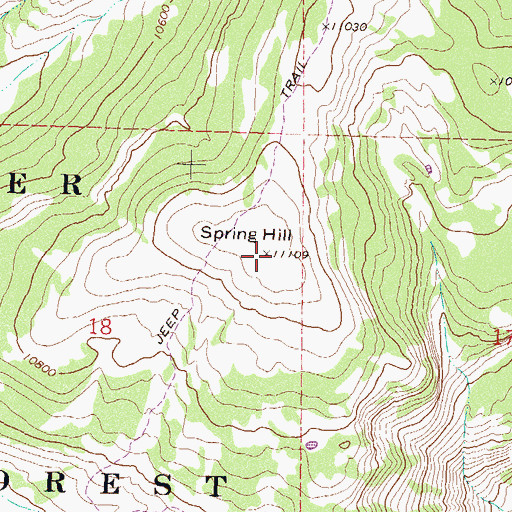 Topographic Map of Spring Hill, CO