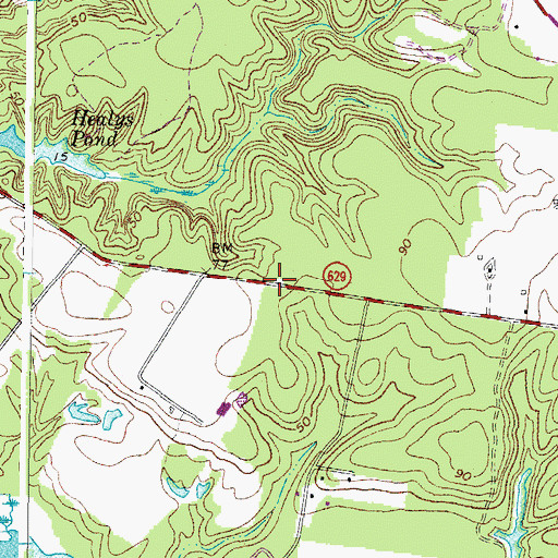 Topographic Map of Cheaden (historical), VA