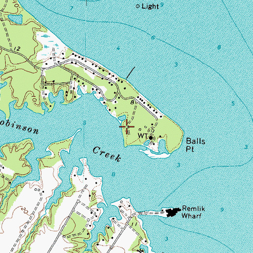 Topographic Map of Locklies Landing, VA