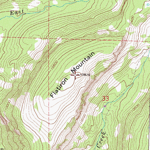 Topographic Map of Flatiron Mountain, CO