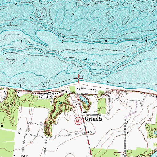 Topographic Map of North End Wharf (historical), VA