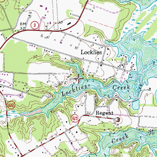 Topographic Map of Quarter Landing, VA