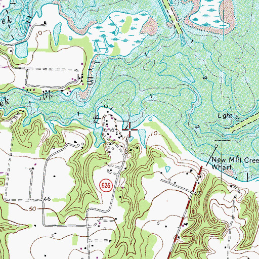 Topographic Map of Wake Launching Ramp, VA