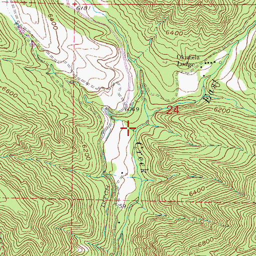 Topographic Map of Bearwallow Creek, CO