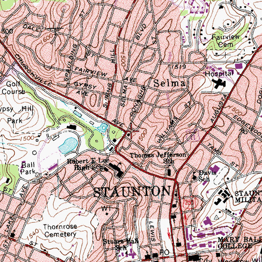 Topographic Map of Church of Christ, VA