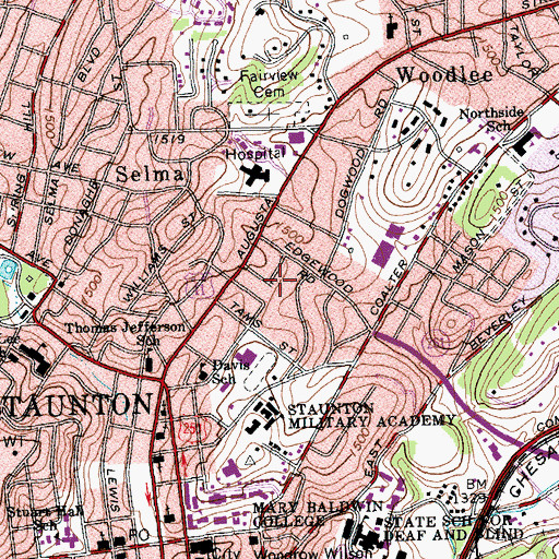 Topographic Map of Edgewood Seventh Day Adventist Church, VA