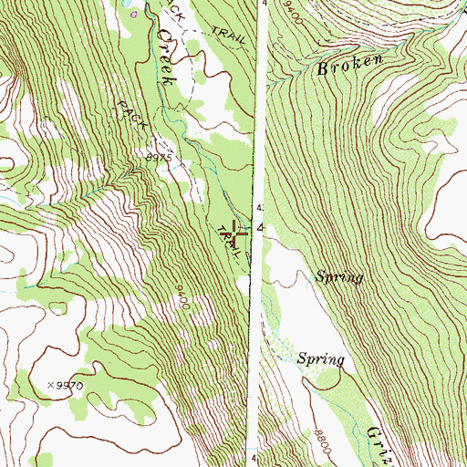 Topographic Map of Broken Rib Creek, CO