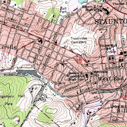 Topographic Map of Emanuel Pilgrim Holiness Church, VA