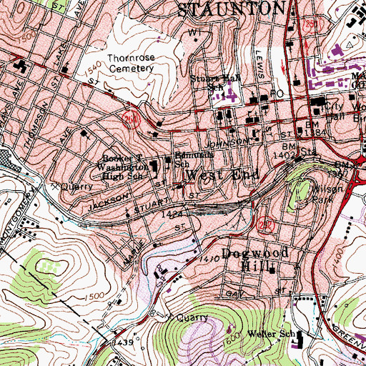 Topographic Map of First Church of God in Christ, VA