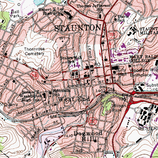 Topographic Map of Saint Pauls United Brethren Church, VA