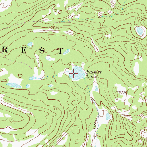 Topographic Map of Palmer Lake, CO