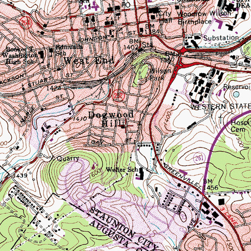 Topographic Map of Third Presbyterian Church, VA