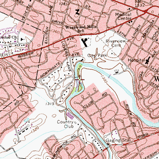 Topographic Map of Blackodles Mill (historical), VA