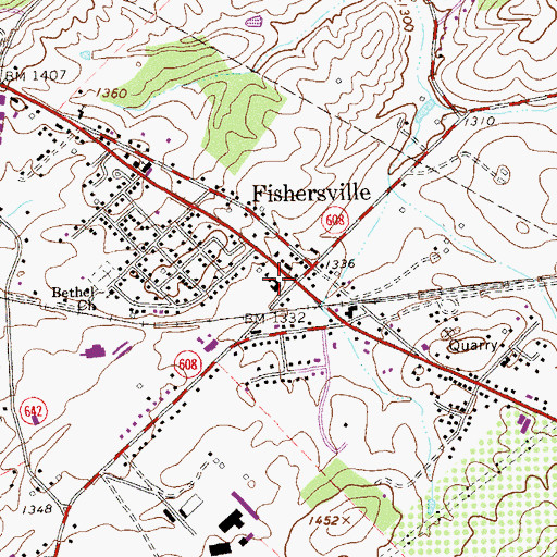 Topographic Map of Augusta County Public Library, VA