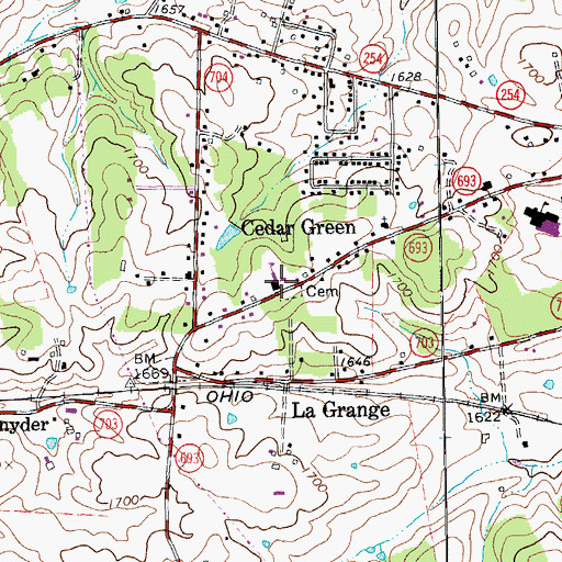 Topographic Map of Augusta County Training School (historical), VA