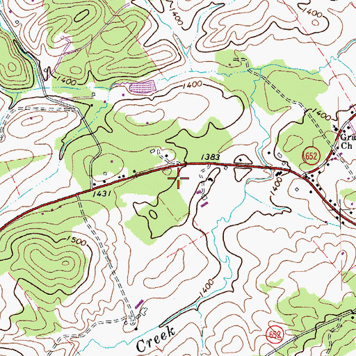 Topographic Map of Avis, VA