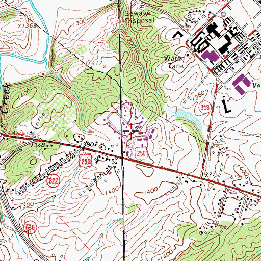 Topographic Map of Briarwood, VA
