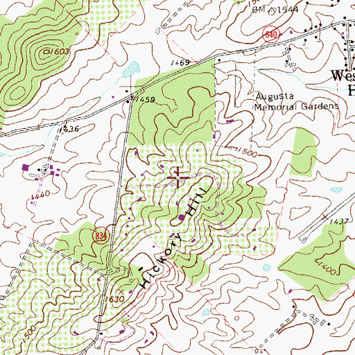 Topographic Map of Claymont Manor, VA