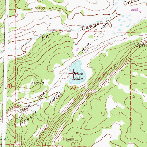 Topographic Map of Blue Lake, CO