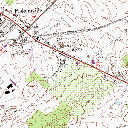 Topographic Map of Jefferson Court, VA