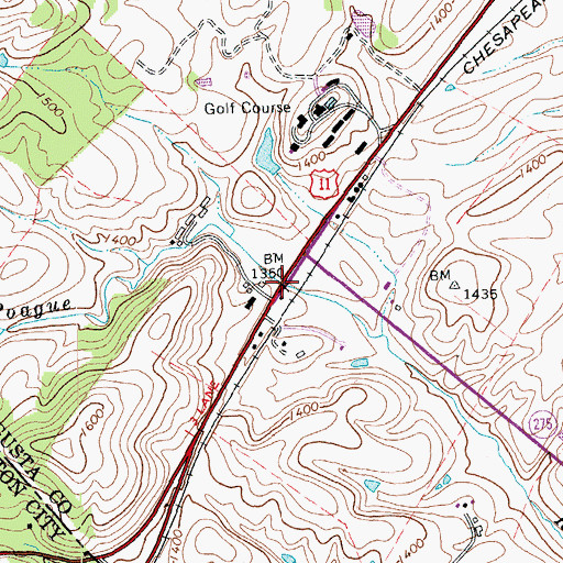 Topographic Map of Millbrook, VA