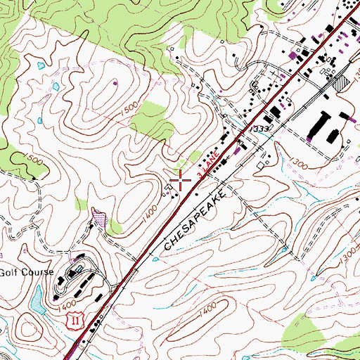 Topographic Map of North Point Commerce Business Park, VA