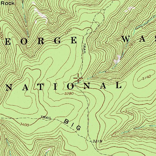 Topographic Map of Pine Spring Camp (historical), VA