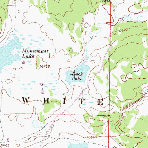 Topographic Map of Duck Lake, CO