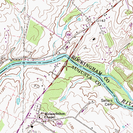 Topographic Map of Rockland Mill Church (historical), VA