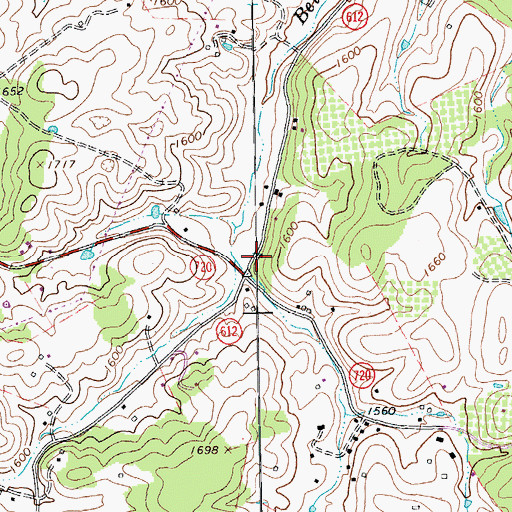 Topographic Map of Saint Pauls Chapel (historical), VA