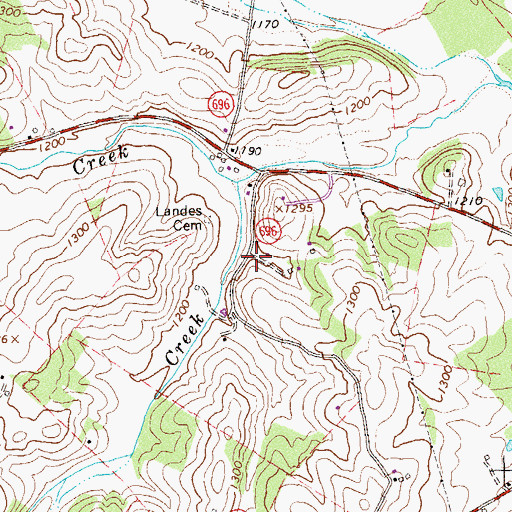Topographic Map of Stonewall, VA