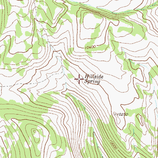 Topographic Map of Hillside Spring, CO