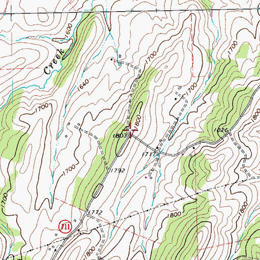 Topographic Map of Stony Hill, VA