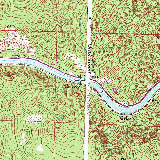 Topographic Map of Grizzly Creek, CO