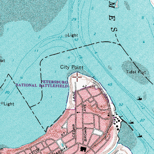 Topographic Map of Appomattox Manor (historical), VA