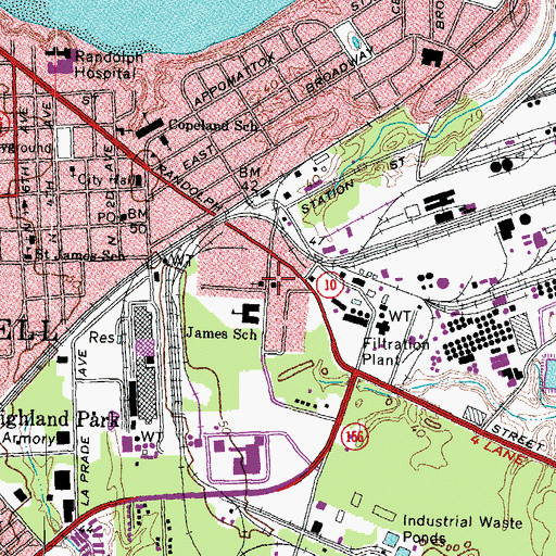 Topographic Map of Church of Christ, VA