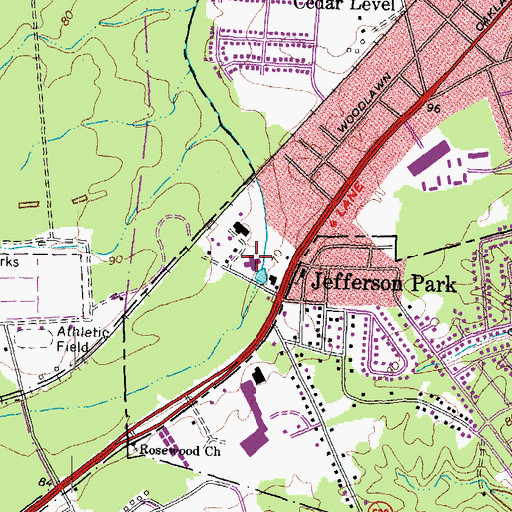 Topographic Map of Hopewell Convalescent Center, VA