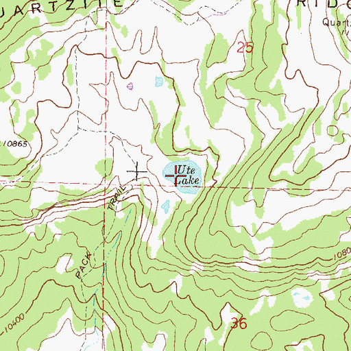 Topographic Map of Ute Lake, CO