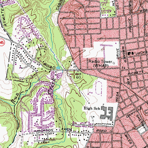 Topographic Map of Mathis Field, VA