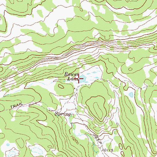 Topographic Map of Bowen Lake, CO
