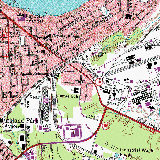 Topographic Map of Union Baptist Church, VA