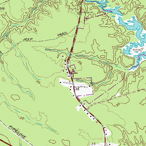 Topographic Map of Blanks Store, VA