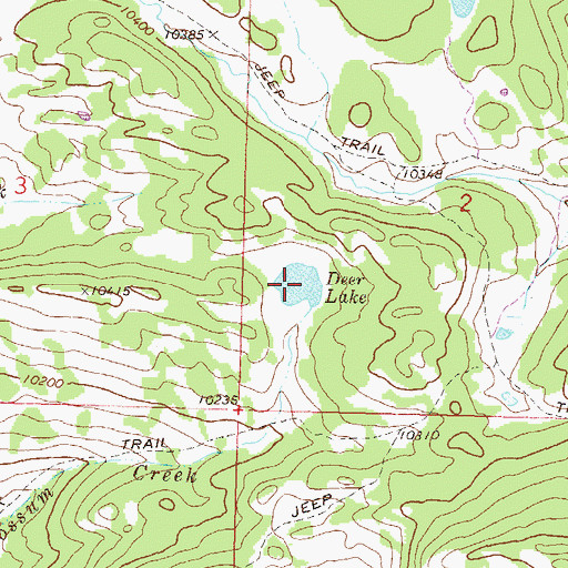 Topographic Map of Deer Lake, CO