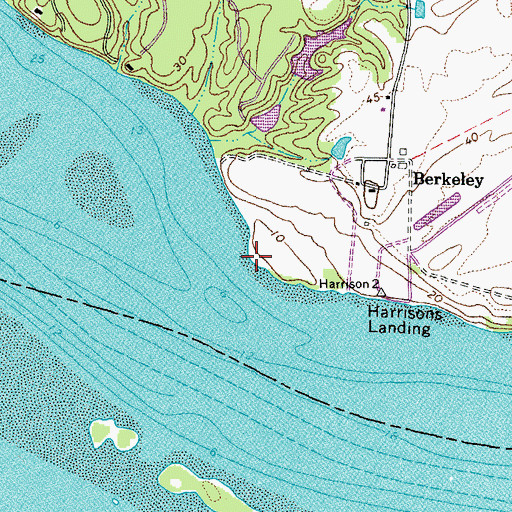 Topographic Map of Harrisons Point, VA