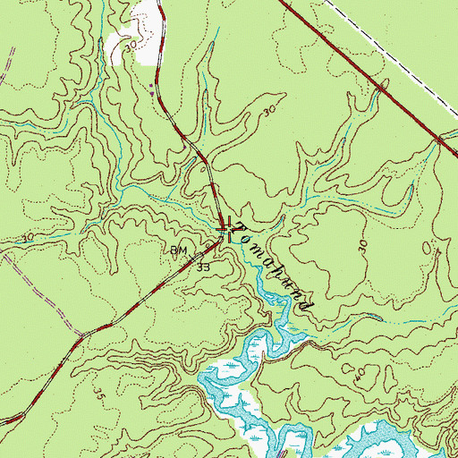 Topographic Map of Horse Bridge, VA