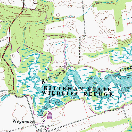Topographic Map of Wyanoke Neck, VA