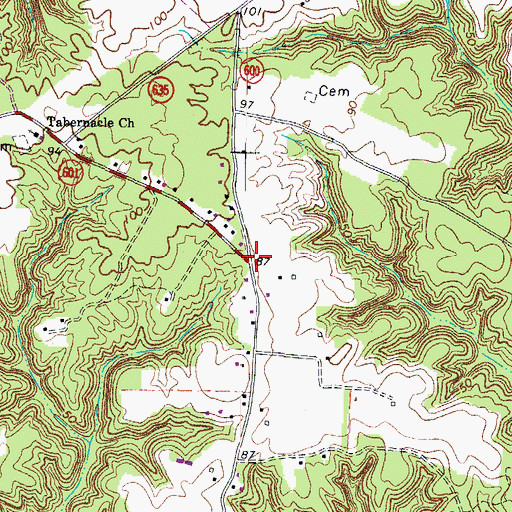 Topographic Map of Bock (historical), VA