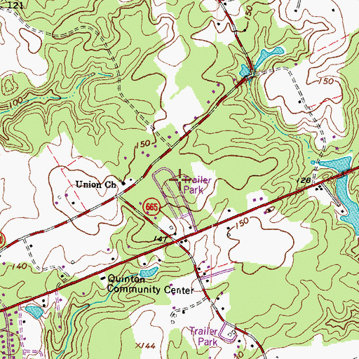Topographic Map of Cant (historical), VA